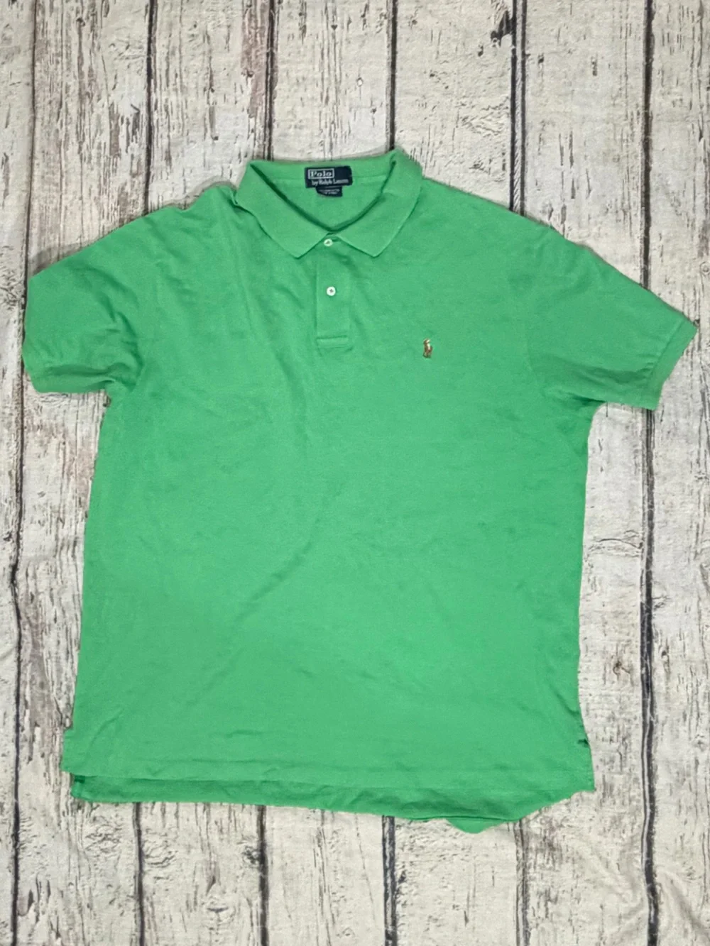 Polo Ralph Lauren Green Golf Tennis Preppy Short Sleeve Shirt Men's